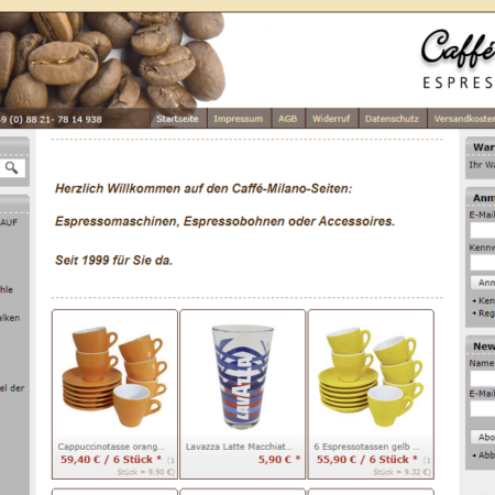 caffe-milano Erfahrungen & Bewertungen